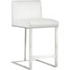Dean 35.5 inch Stainless Steel / Cantina White Counter Stool